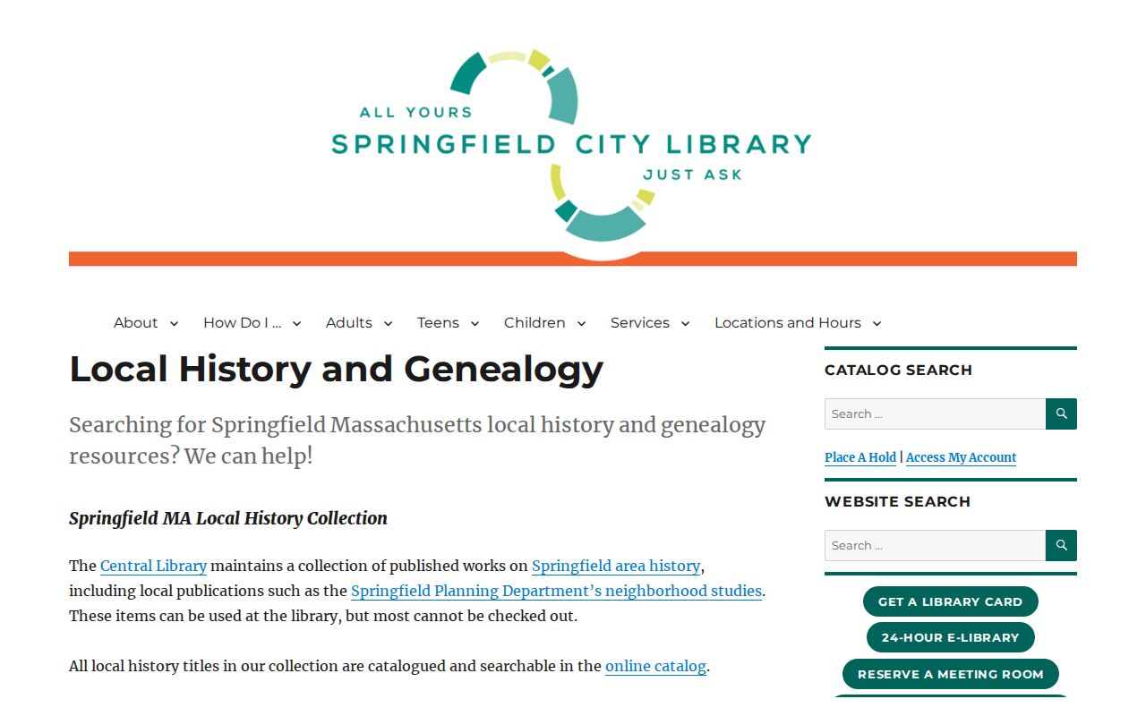 Hampden city directory collections at Springfield Library local history